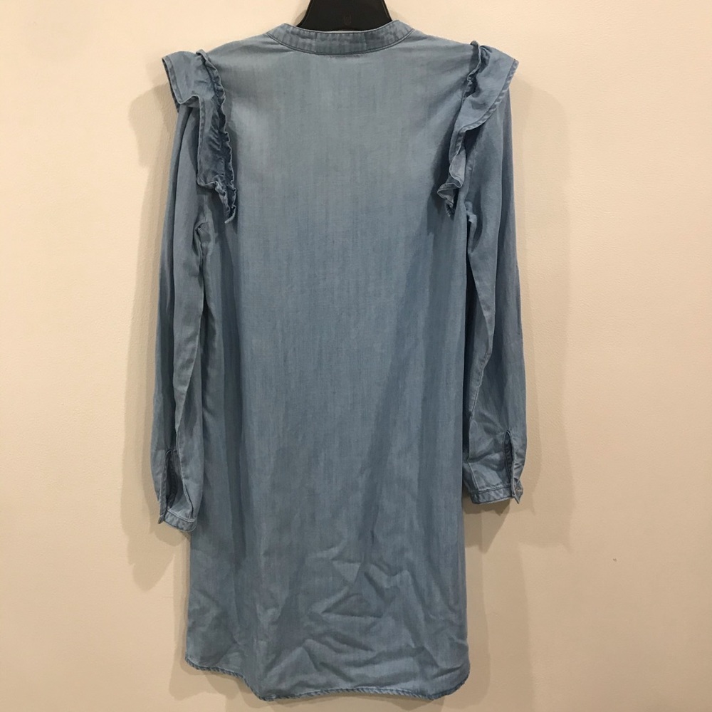 Anthro Blue Cloth & Stone Ruffle Shoulder … - Picture 7 of 10